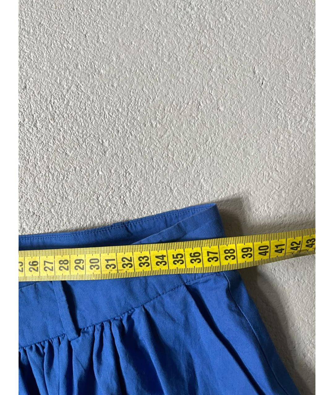 ALEXANDER TEREKHOV Синяя хлопковая юбка миди, фото 5