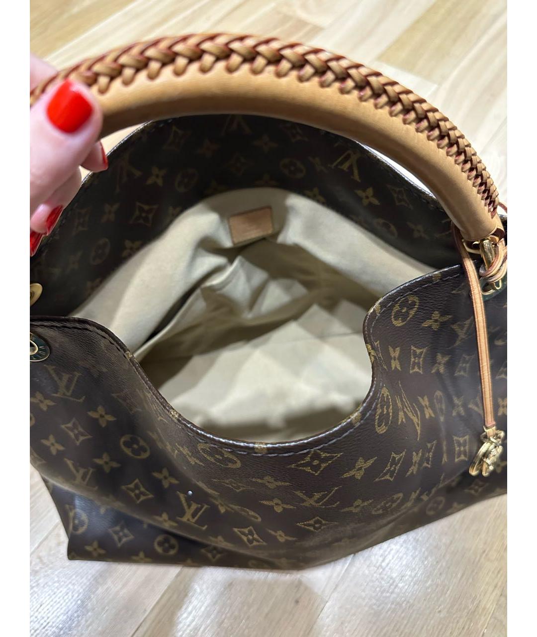 LOUIS VUITTON PRE-OWNED Коричневая сумка тоут, фото 4