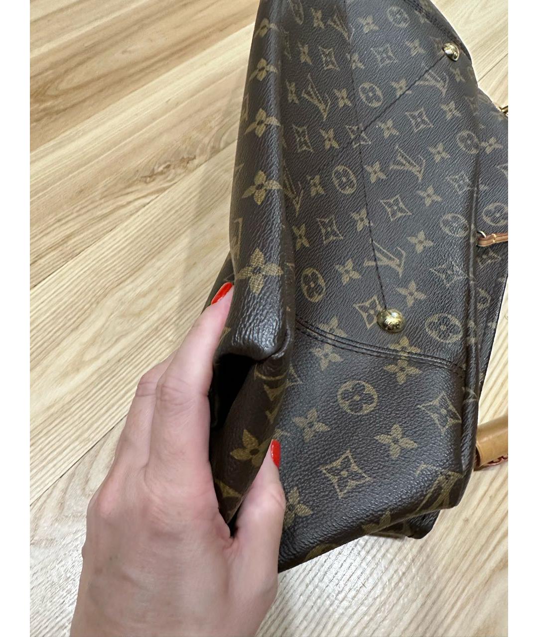 LOUIS VUITTON PRE-OWNED Коричневая сумка тоут, фото 6