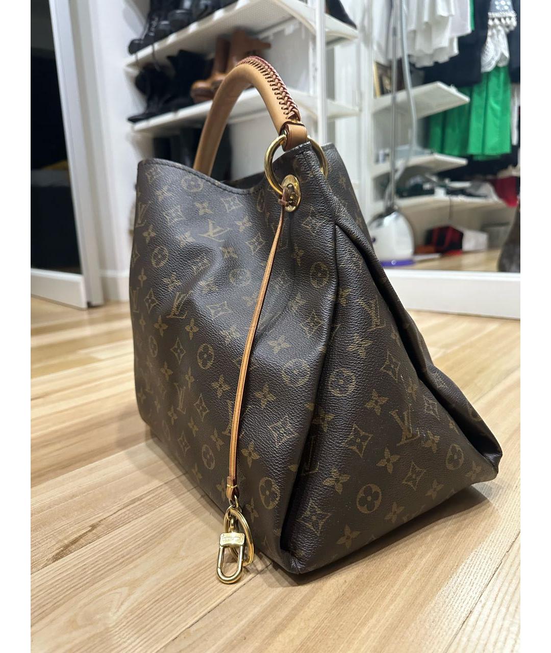 LOUIS VUITTON PRE-OWNED Коричневая сумка тоут, фото 2