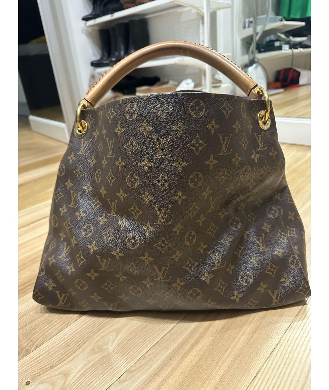 LOUIS VUITTON Коричневая сумка тоут, фото 3