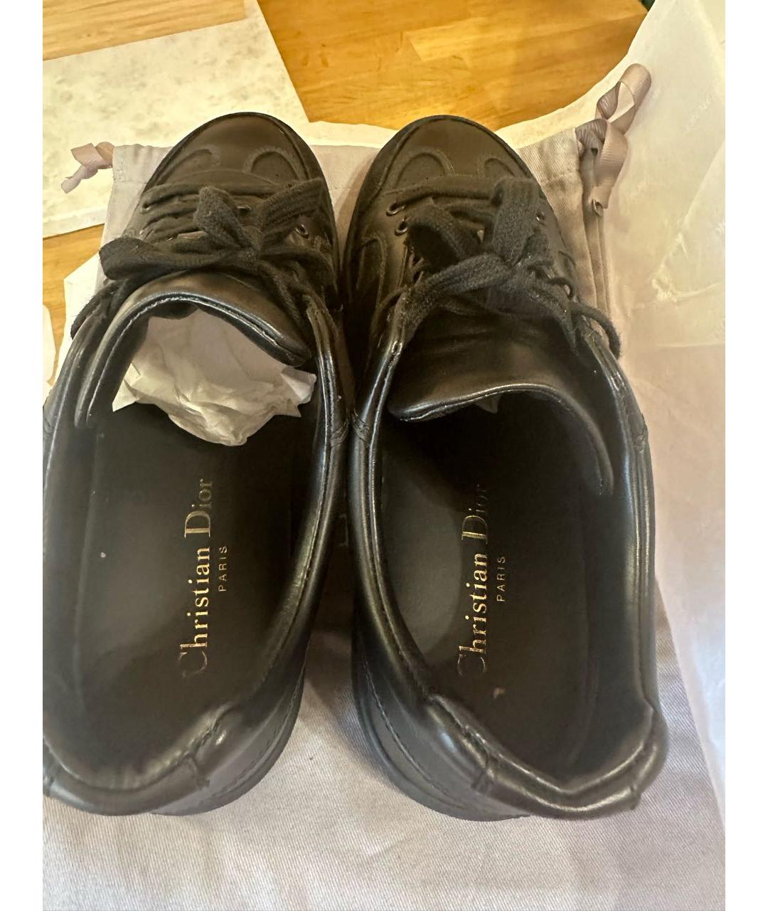 CHRISTIAN DIOR PRE-OWNED Черные кожаные кроссовки, фото 4