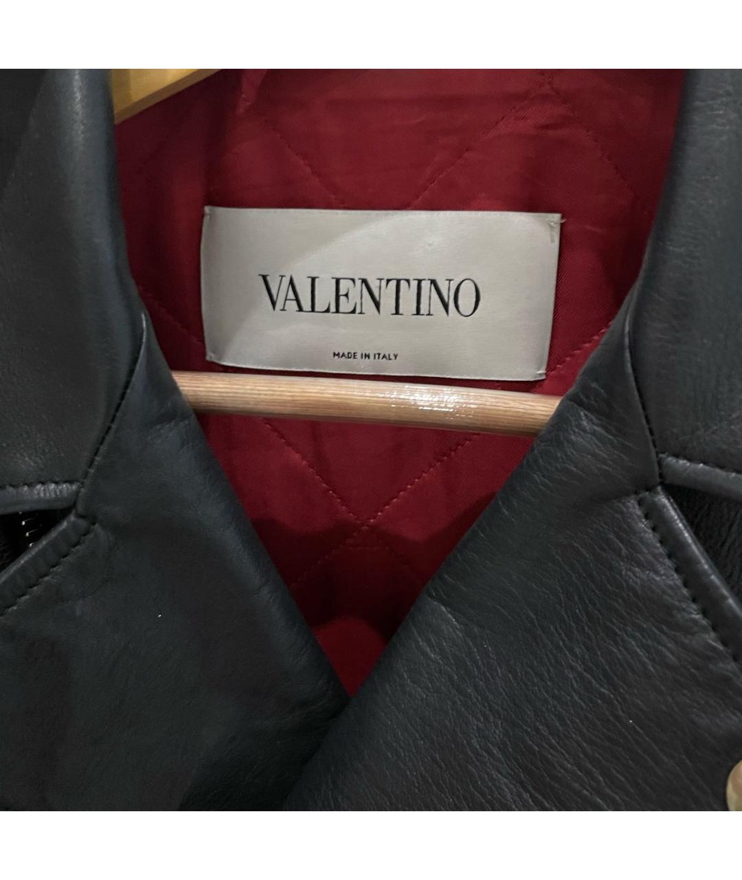 VALENTINO Черная кожаная куртка, фото 3