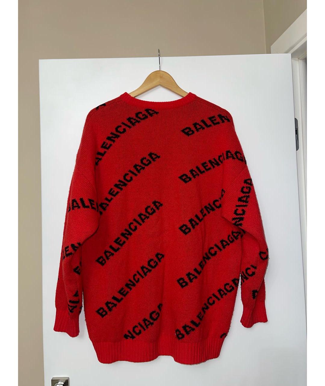 BALENCIAGA Красный шерстяной джемпер / свитер, фото 2