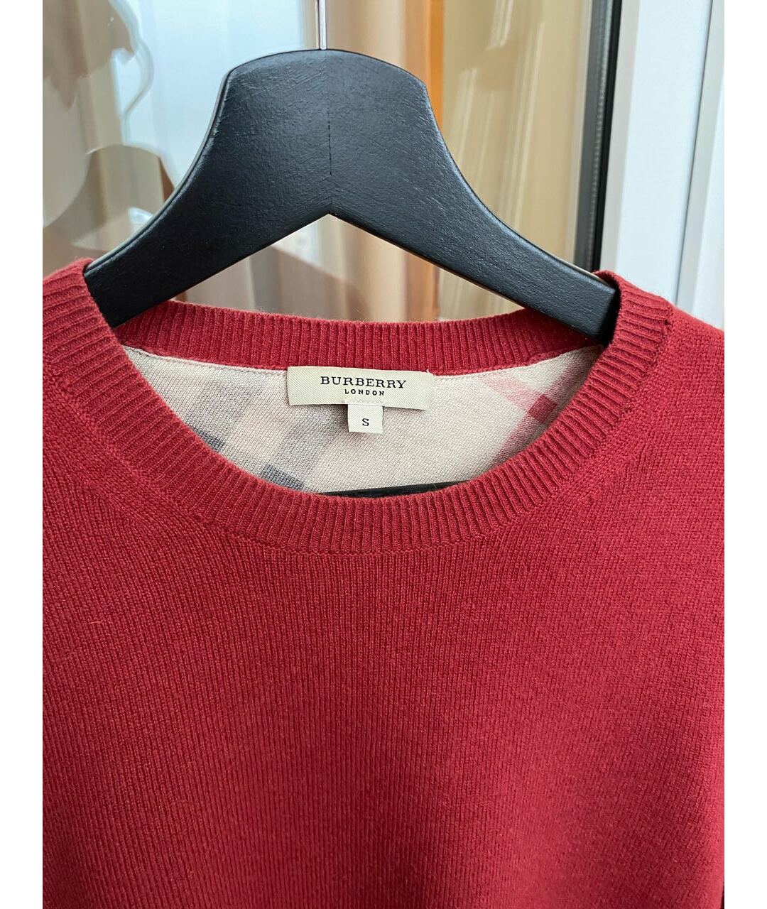 BURBERRY Бордовый кашемировый джемпер / свитер, фото 3