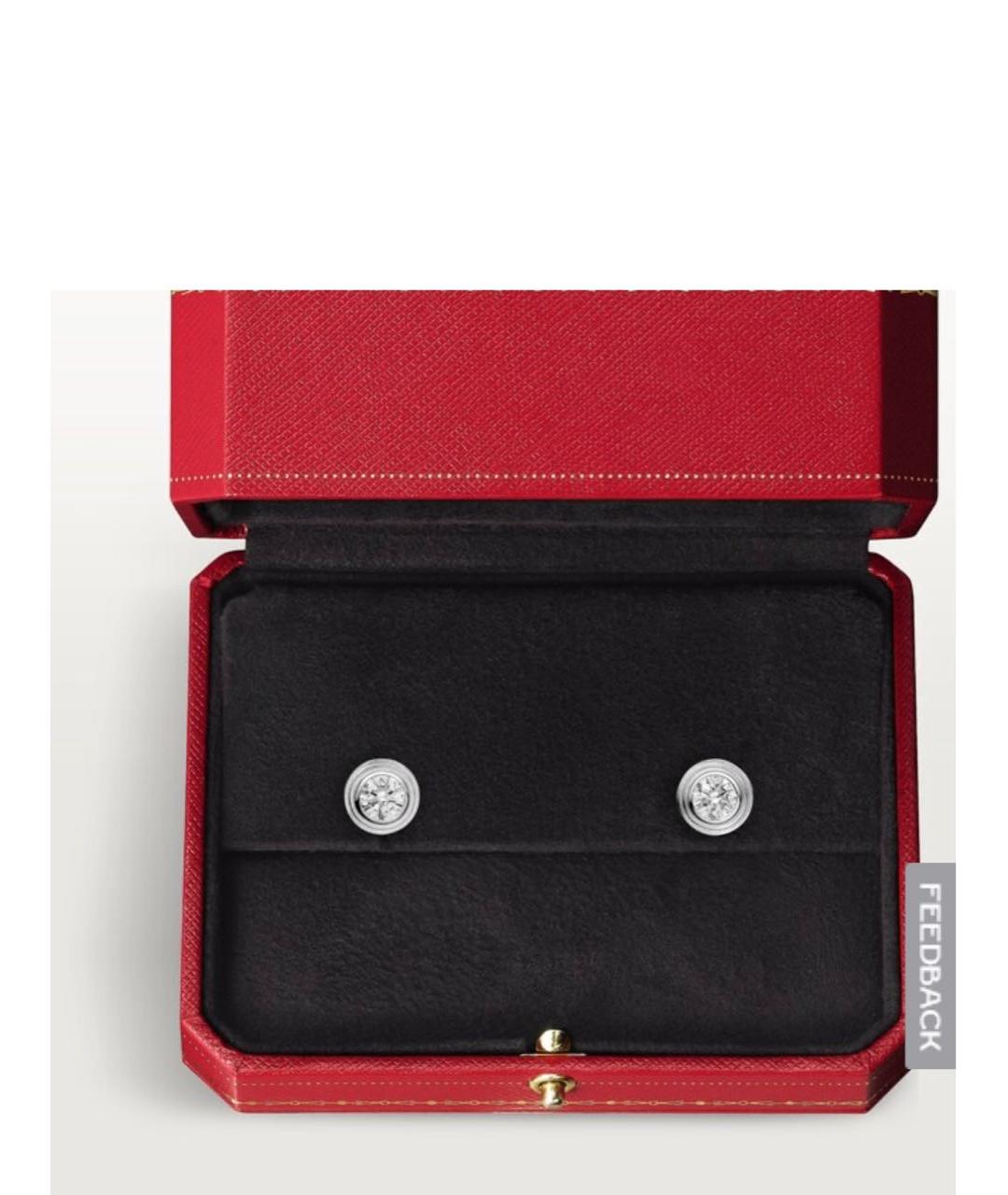 CARTIER Серебряные серьги из белого золота, фото 3