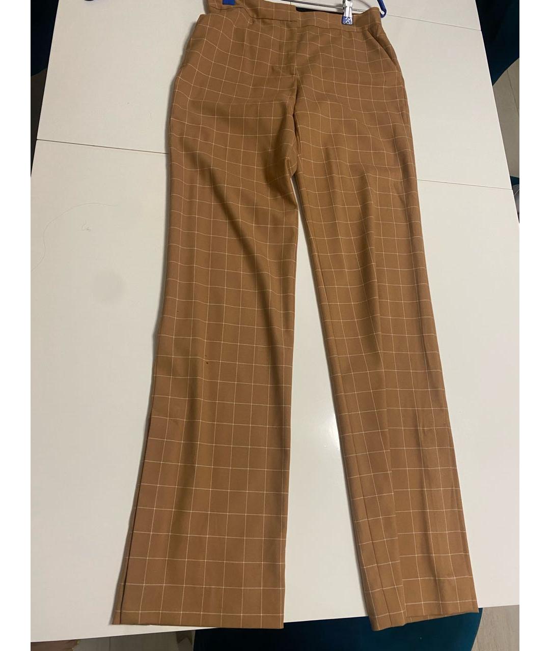 ARMANI EXCHANGE Бежевые вискозные прямые брюки, фото 6