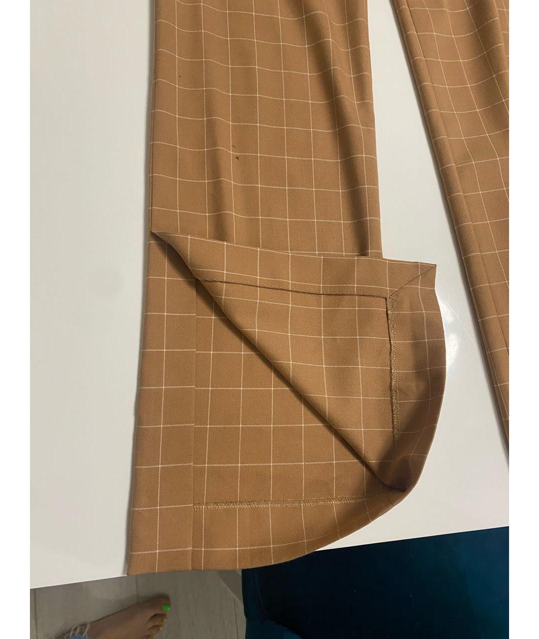 ARMANI EXCHANGE Бежевые вискозные прямые брюки, фото 3