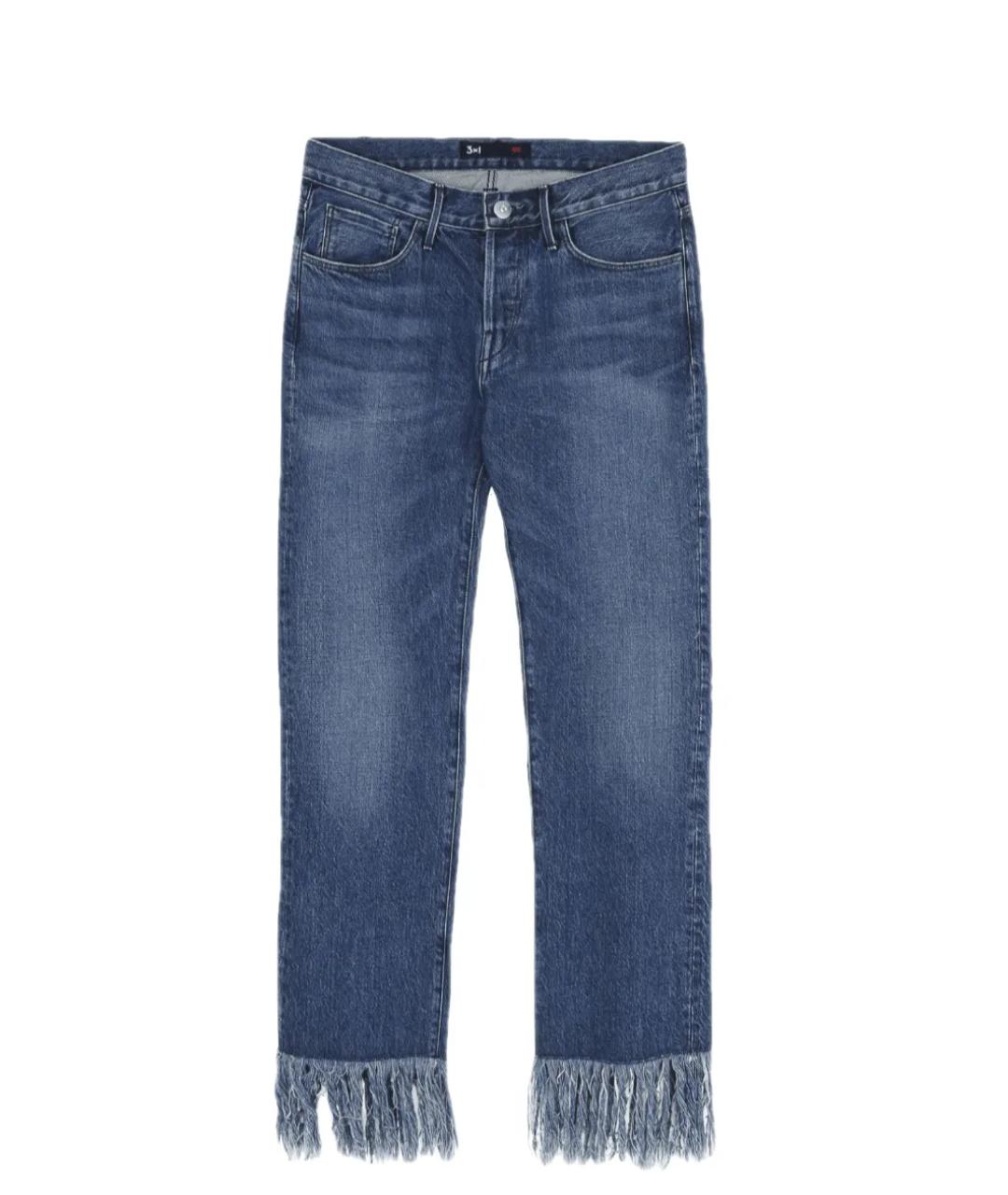 3X1 Синие хлопковые прямые джинсы, фото 1