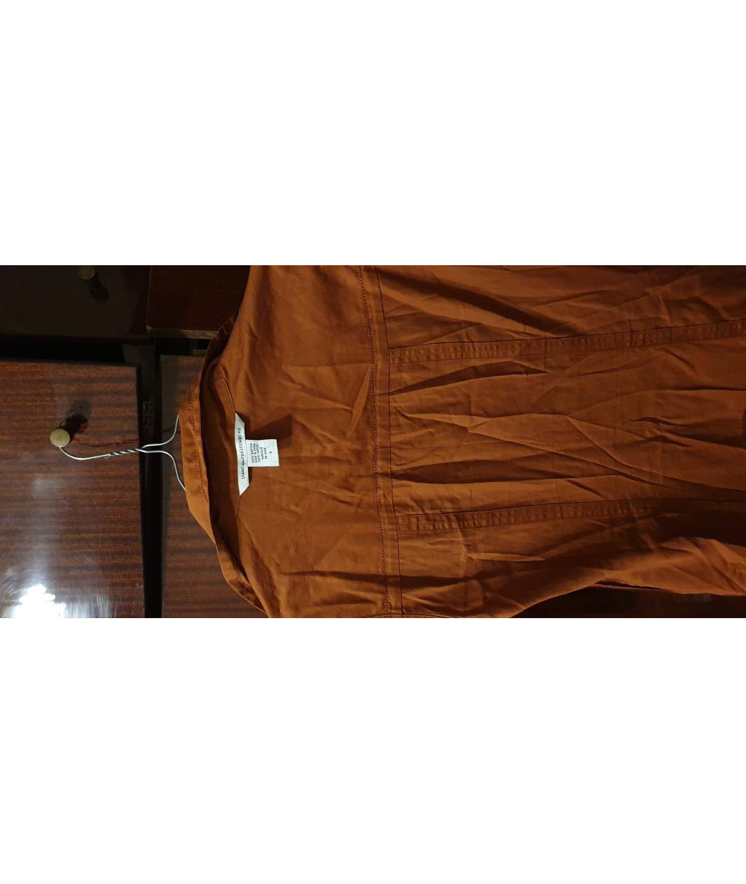 DIANE VON FURSTENBERG Оранжевое хлопковое повседневное платье, фото 3
