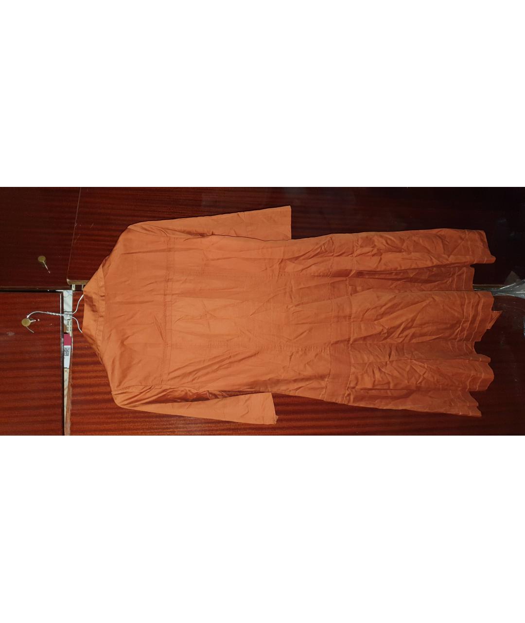 DIANE VON FURSTENBERG Оранжевое хлопковое повседневное платье, фото 2