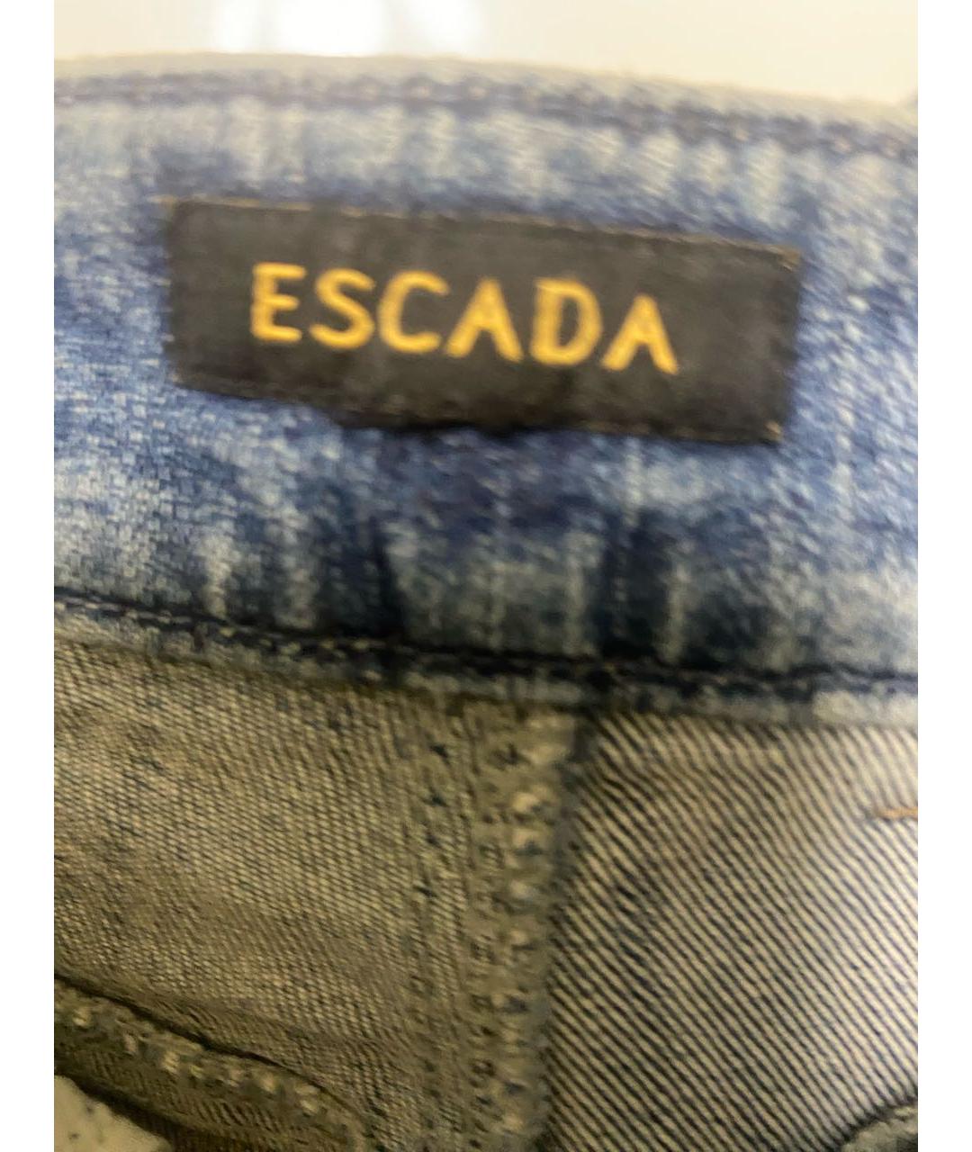 ESCADA Синие хлопковые прямые джинсы, фото 3