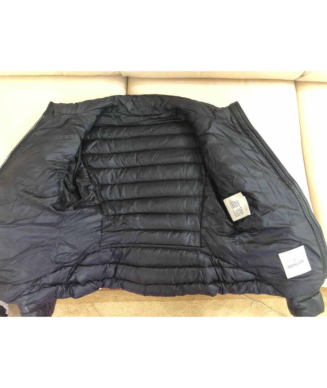 MONCLER Черная кожаная куртка, фото 3