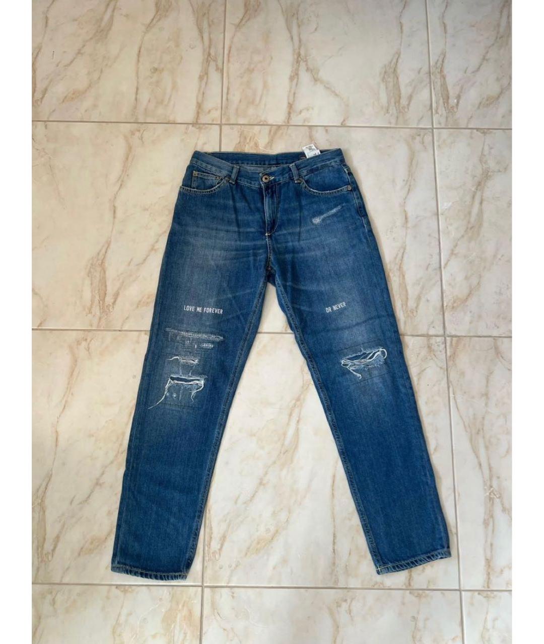 DONDUP Голубые хлопковые прямые джинсы, фото 5