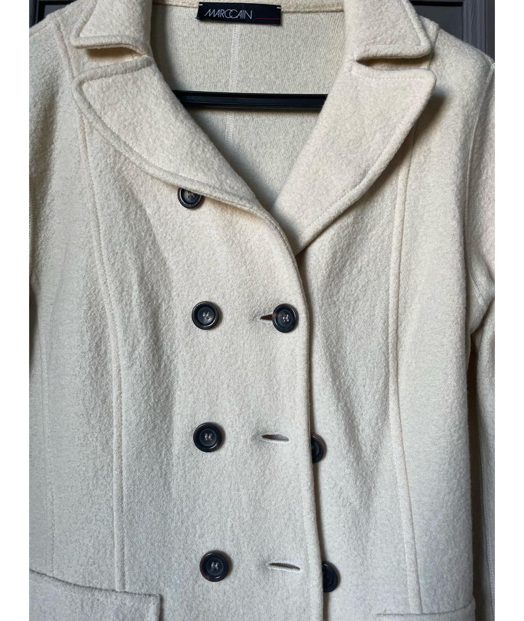 MARC CAIN Бежевый шерстяной жакет/пиджак, фото 3