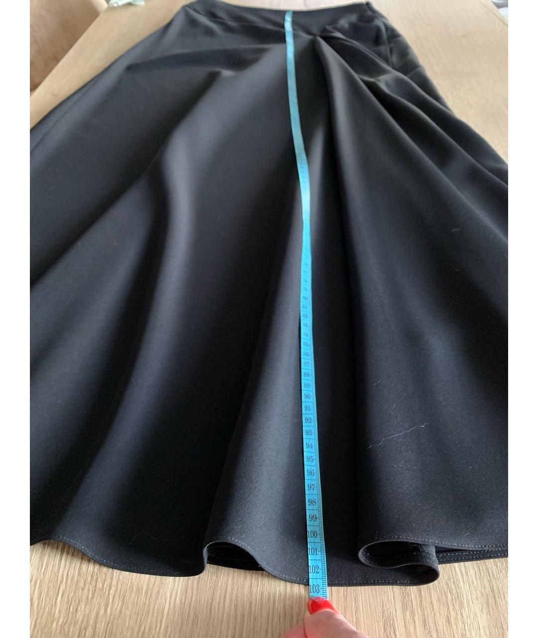 ARMANI COLLEZIONI Черная полиэстеровая юбка макси, фото 5