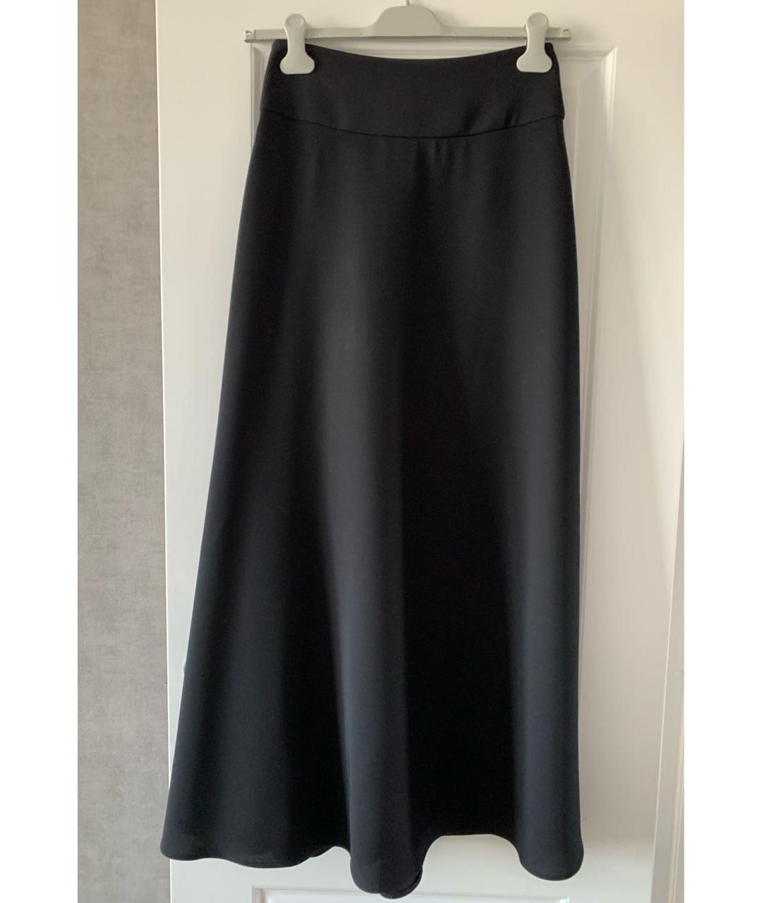 ARMANI COLLEZIONI Черная полиэстеровая юбка макси, фото 2