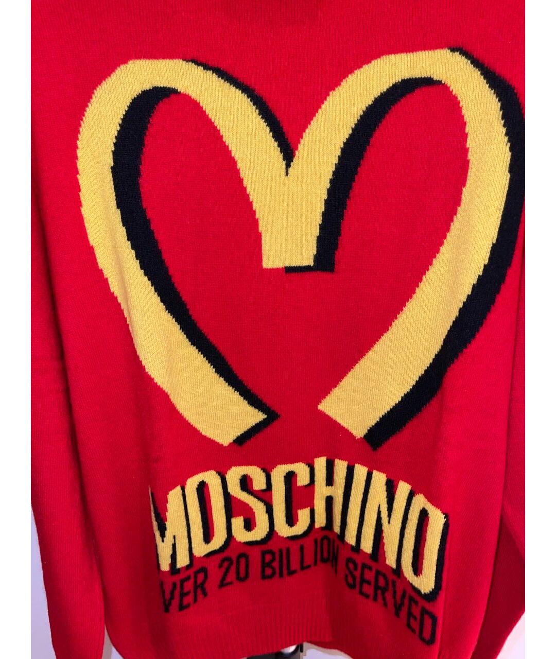 MOSCHINO Красный кашемировый джемпер / свитер, фото 4