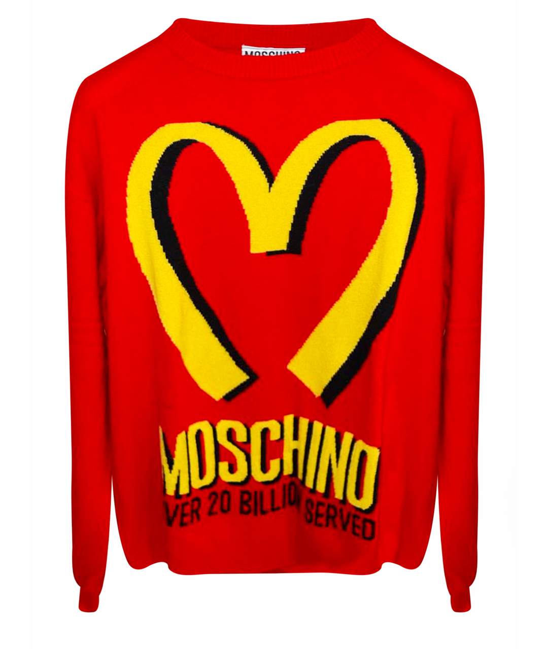 MOSCHINO Красный кашемировый джемпер / свитер, фото 1