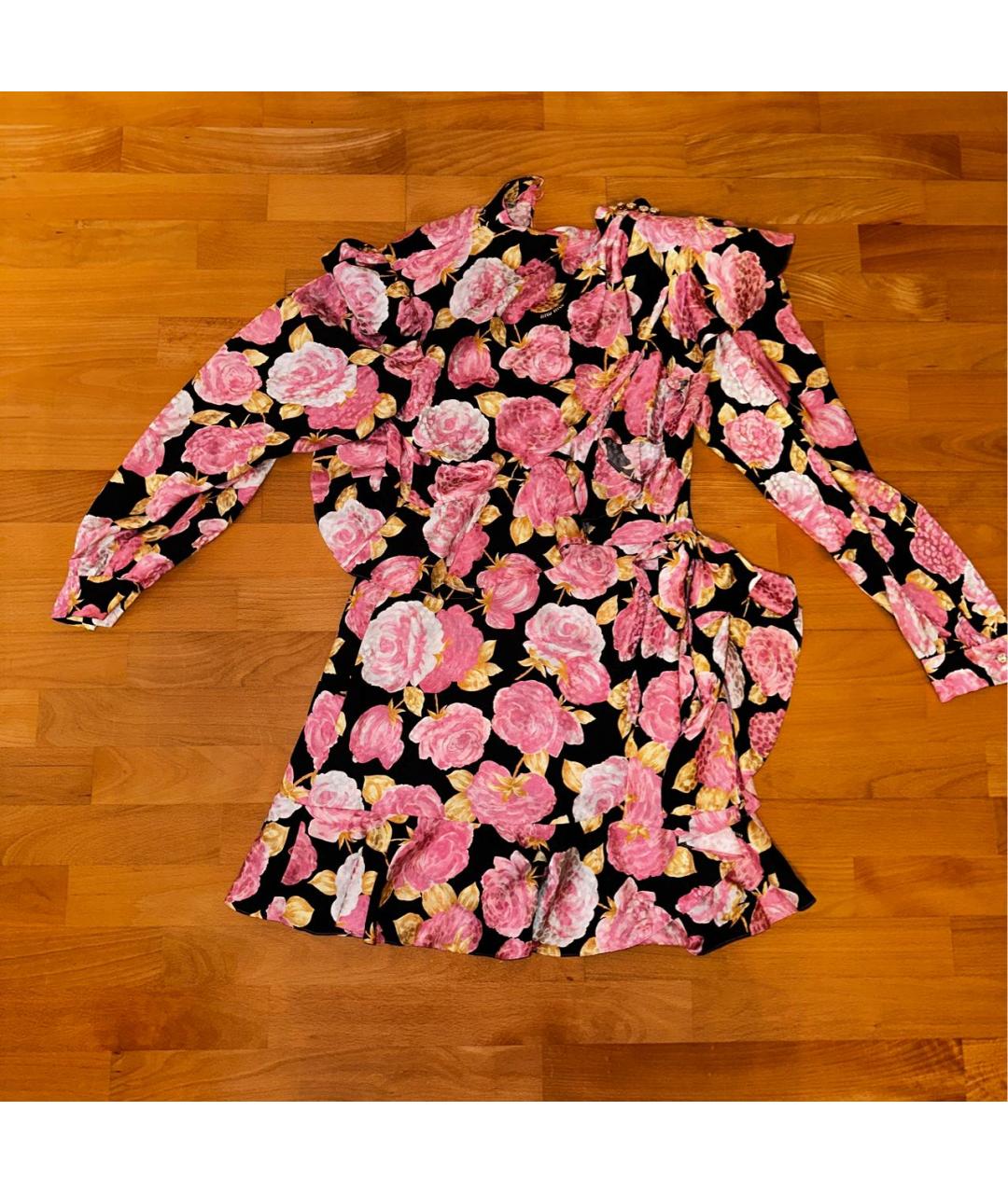 MIU MIU Розовое шелковое коктейльное платье, фото 3
