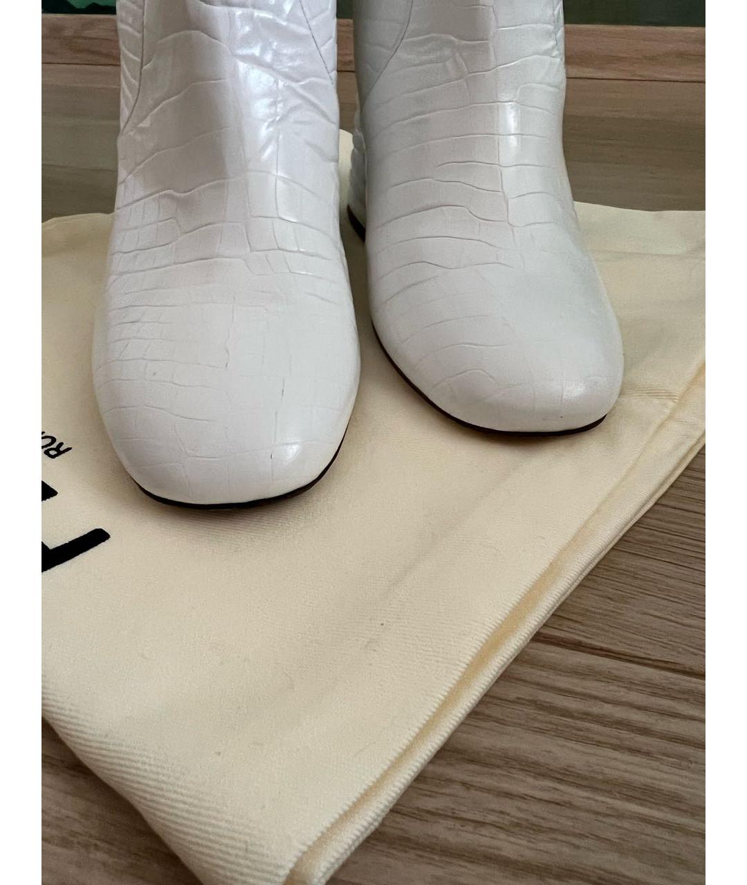 FENDI Белые кожаные сапоги, фото 3