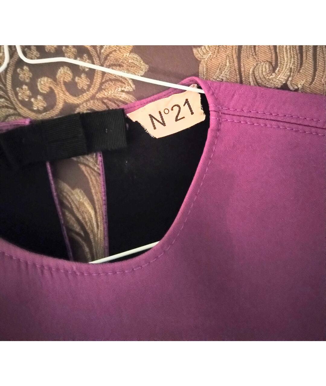 NO. 21 Фиолетовое полиэстеровое платье, фото 3