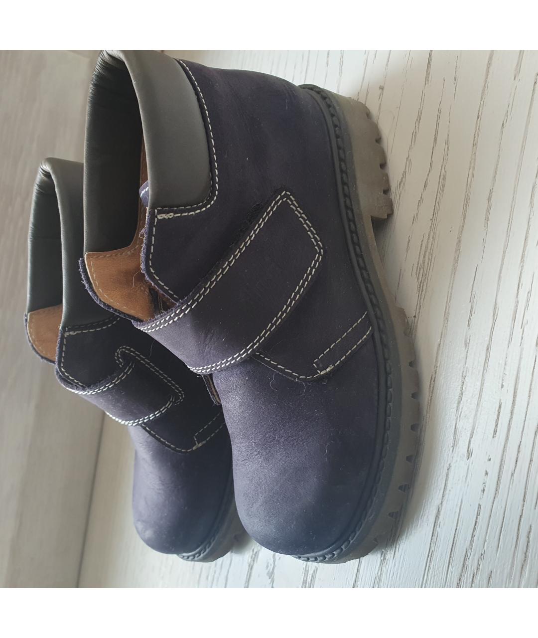 GALLUCCI KIDS Темно-синие нубуковые ботинки, фото 6