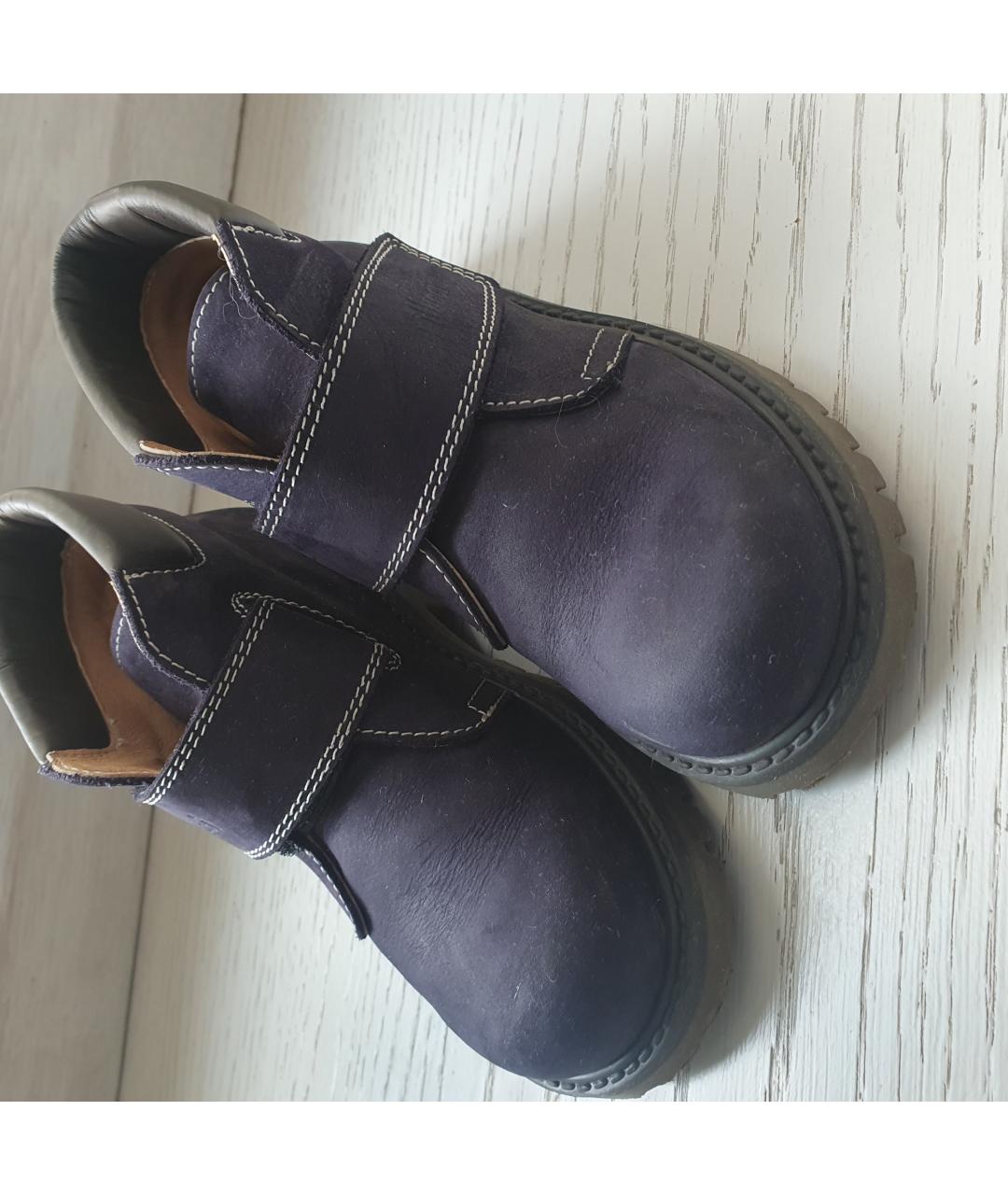 GALLUCCI KIDS Темно-синие нубуковые ботинки, фото 2