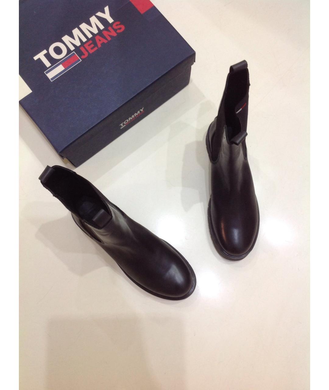 TOMMY HILFIGER Черные кожаные ботинки, фото 2