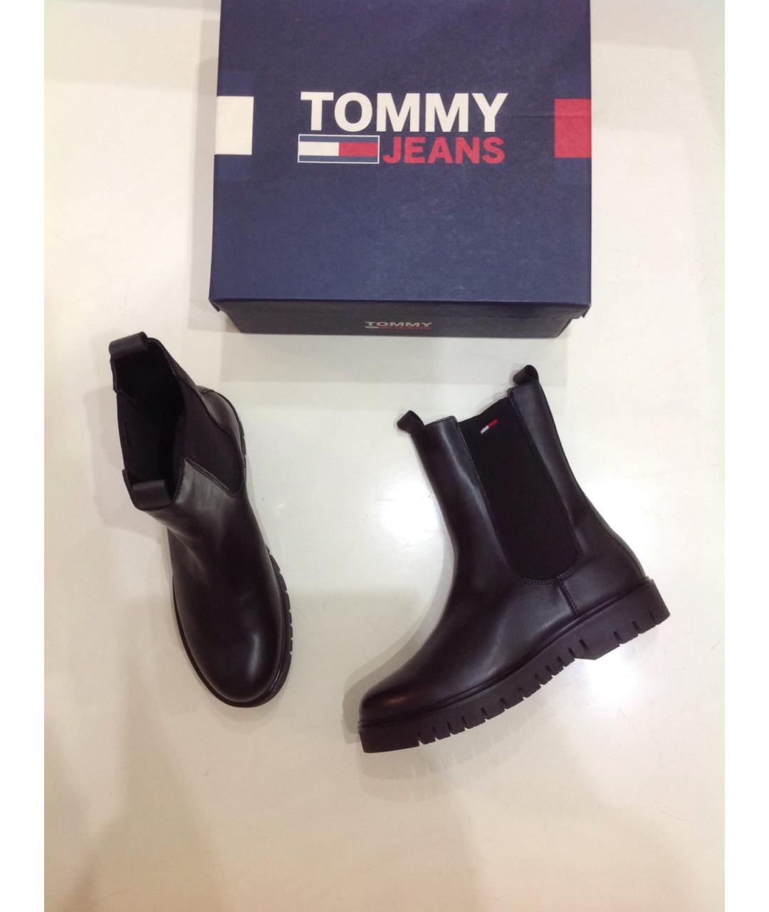 TOMMY HILFIGER Черные кожаные ботинки, фото 3