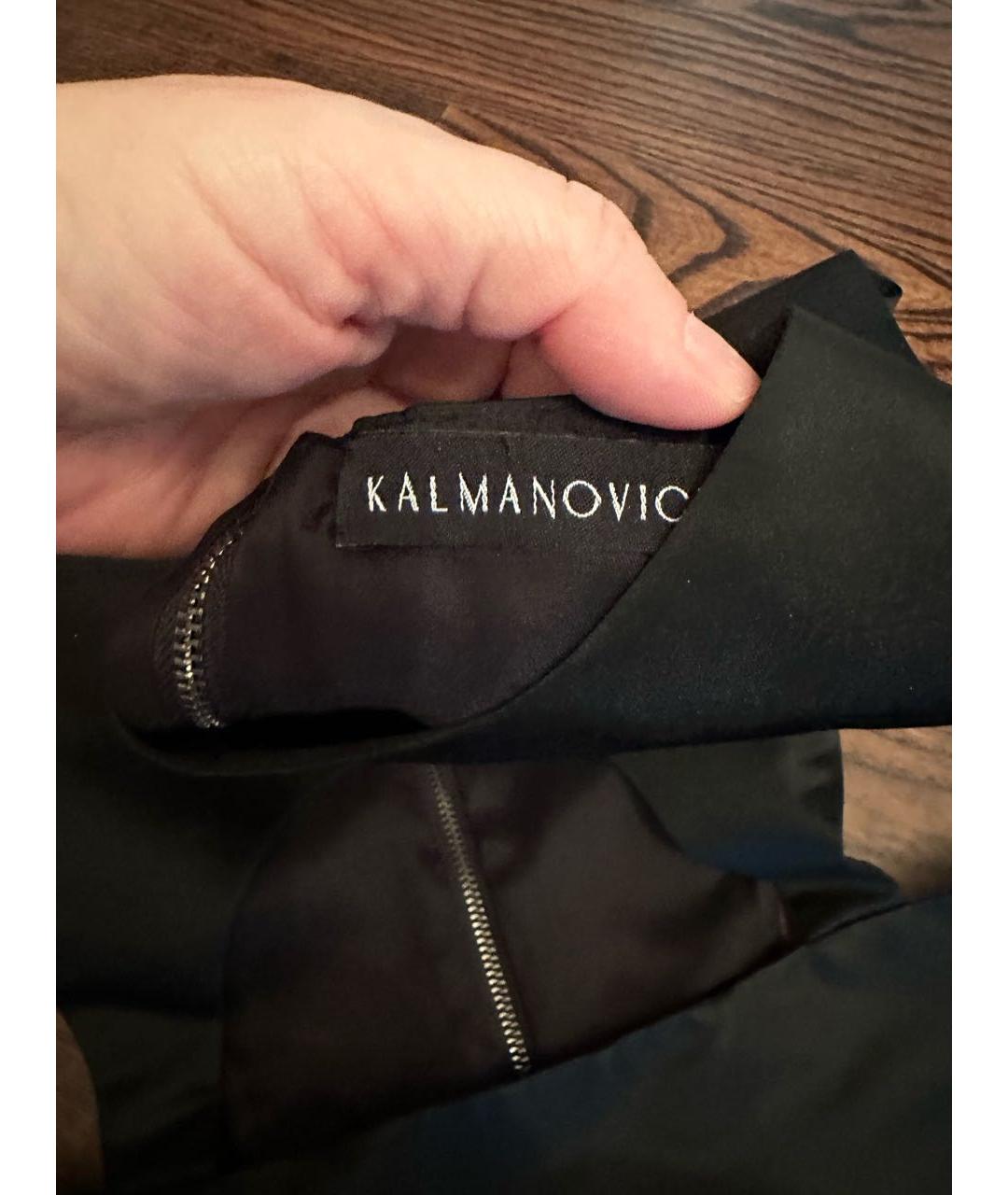 KALMANOVICH Черное полиэстеровое коктейльное платье, фото 2