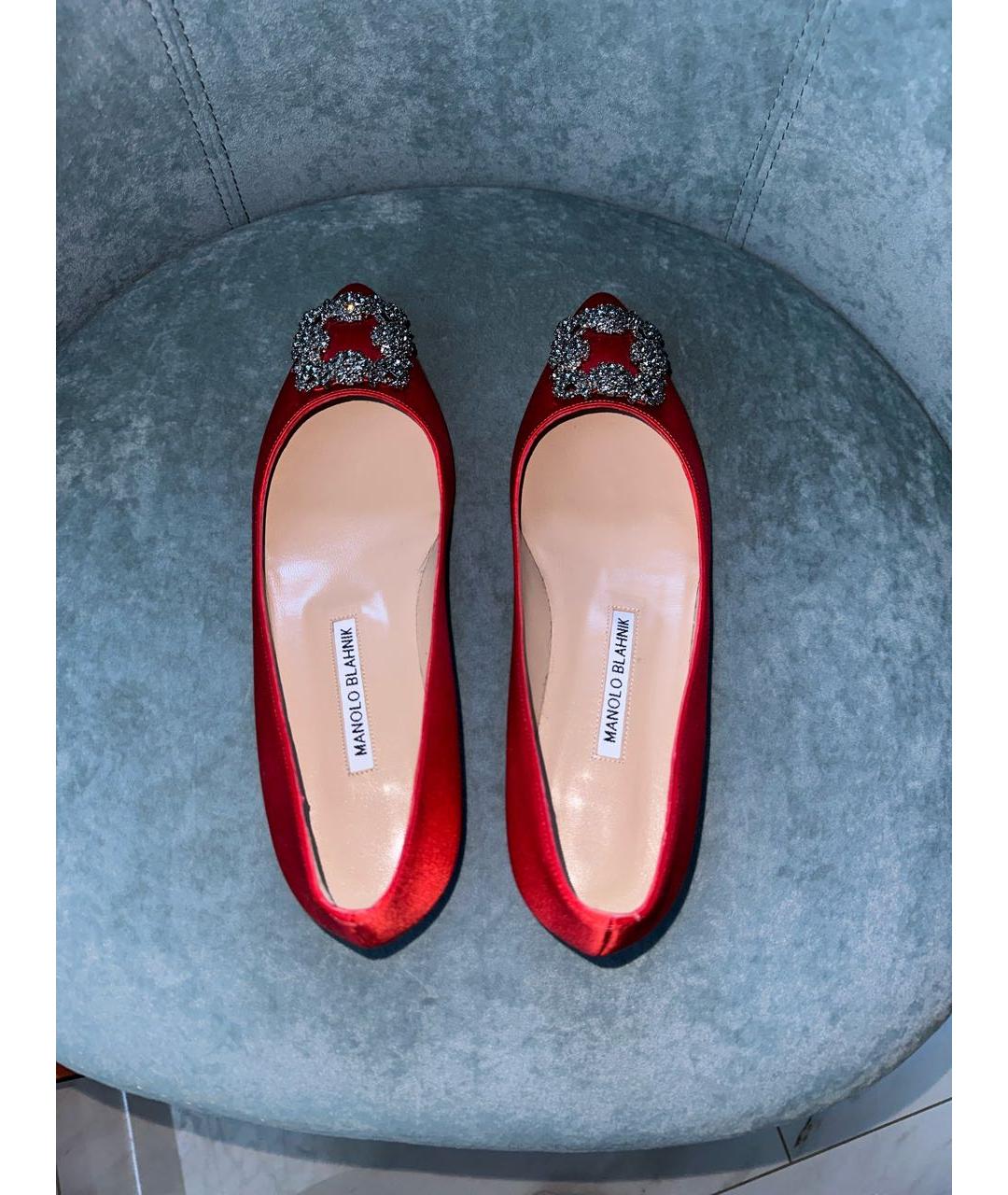 MANOLO BLAHNIK Красные балетки, фото 3