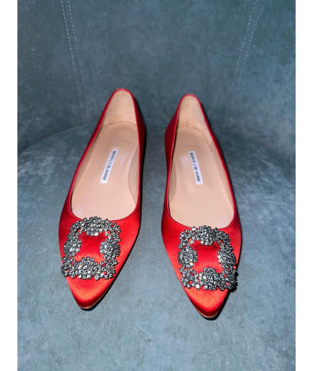 MANOLO BLAHNIK Красные балетки, фото 2