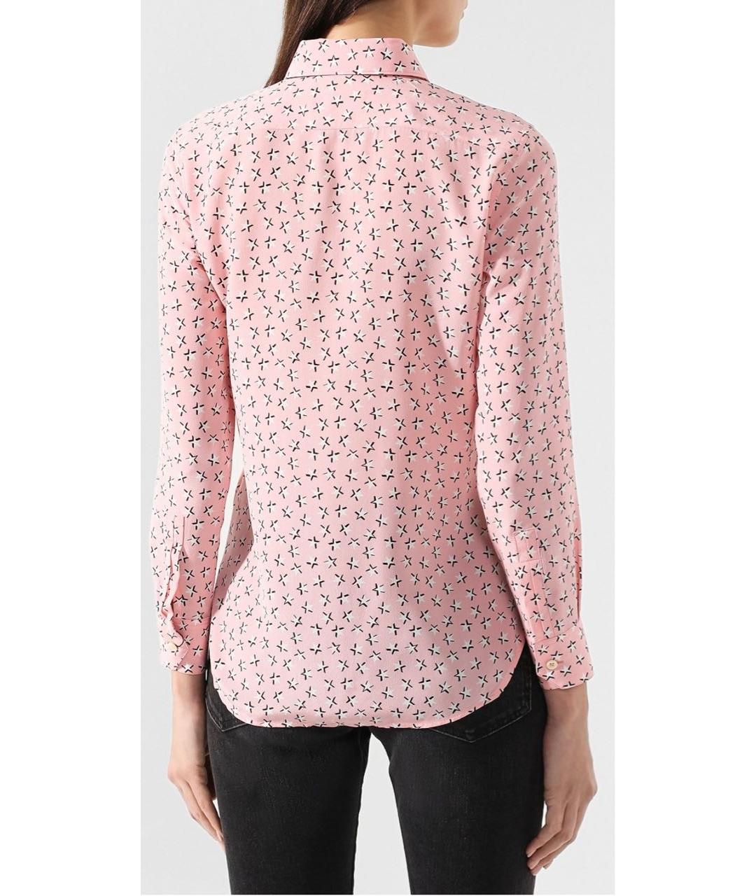 SAINT LAURENT Розовая шелковая блузы, фото 2