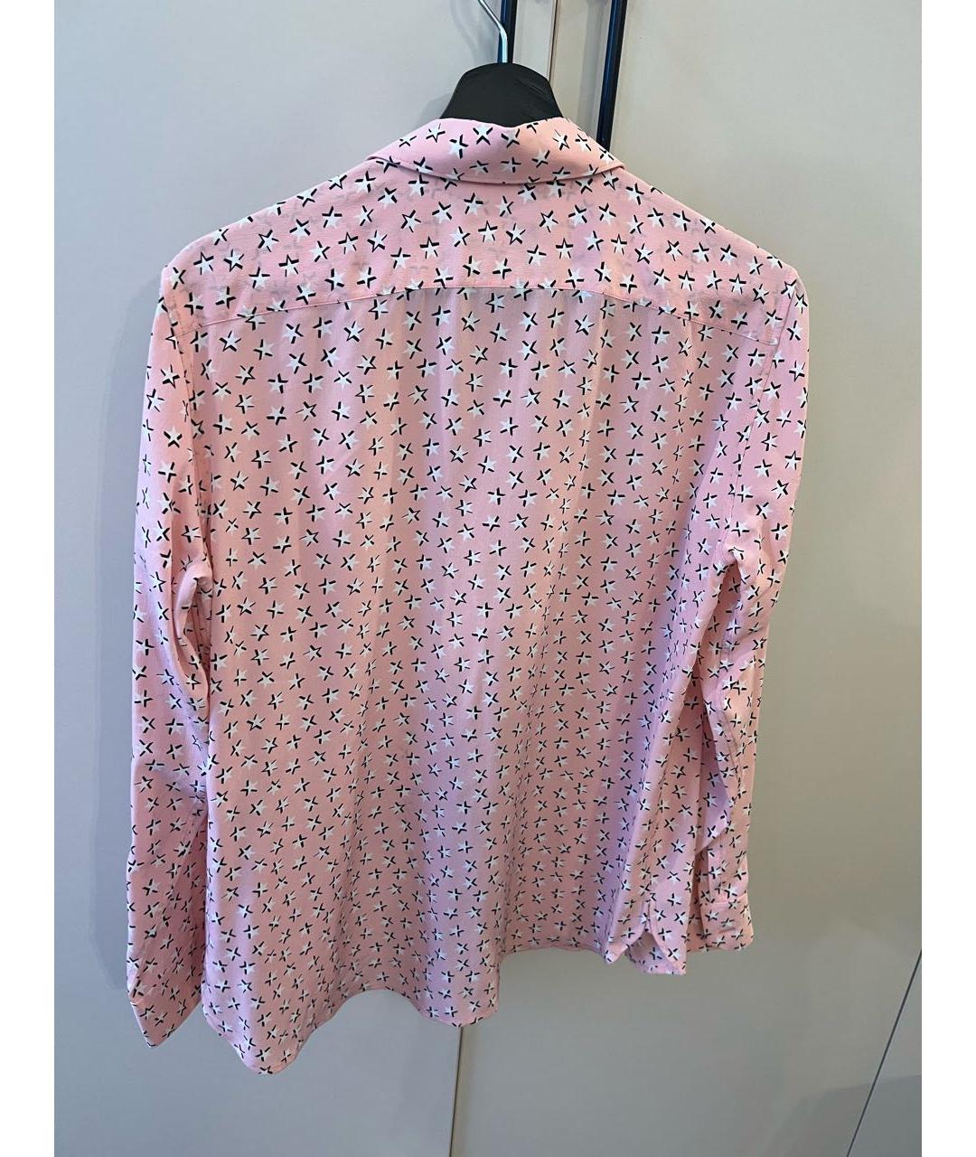 SAINT LAURENT Розовая шелковая блузы, фото 6