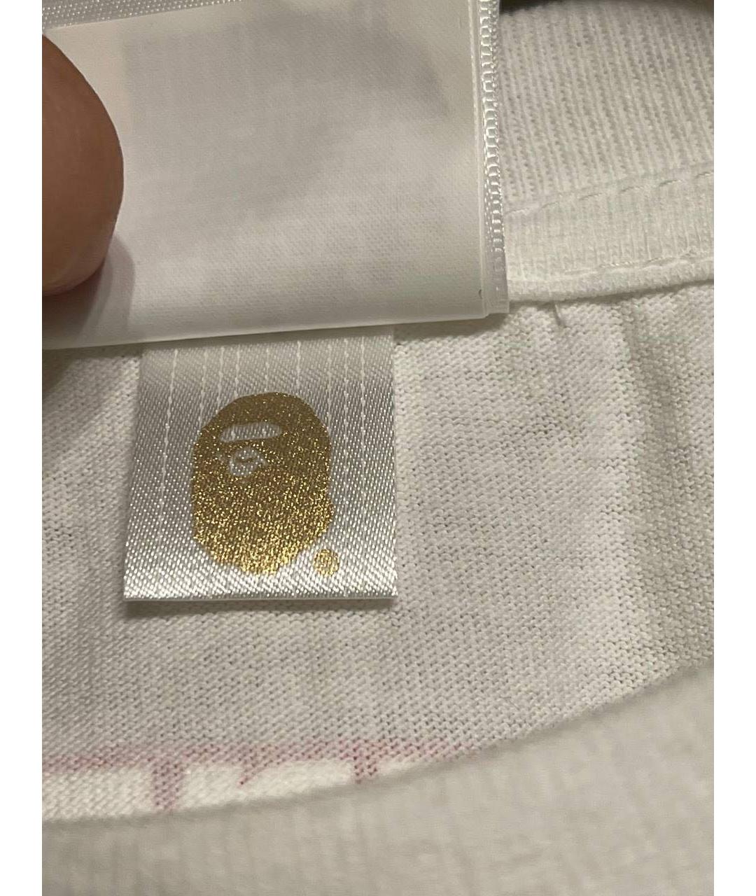 A BATHING APE Белая хлопковая футболка, фото 8