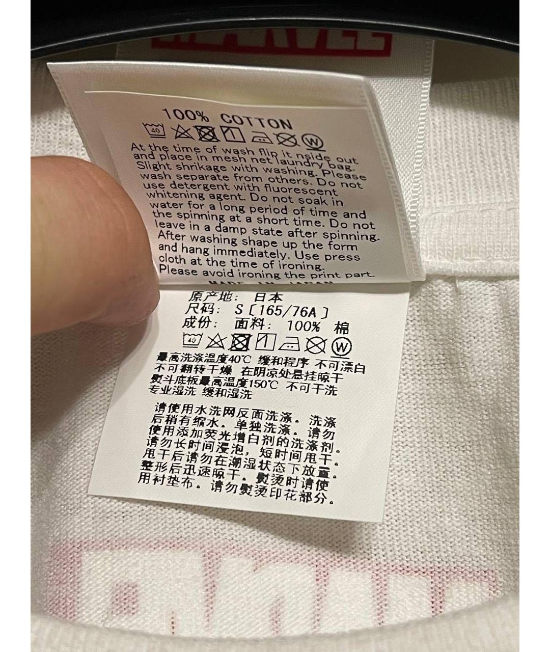 A BATHING APE Белая хлопковая футболка, фото 7