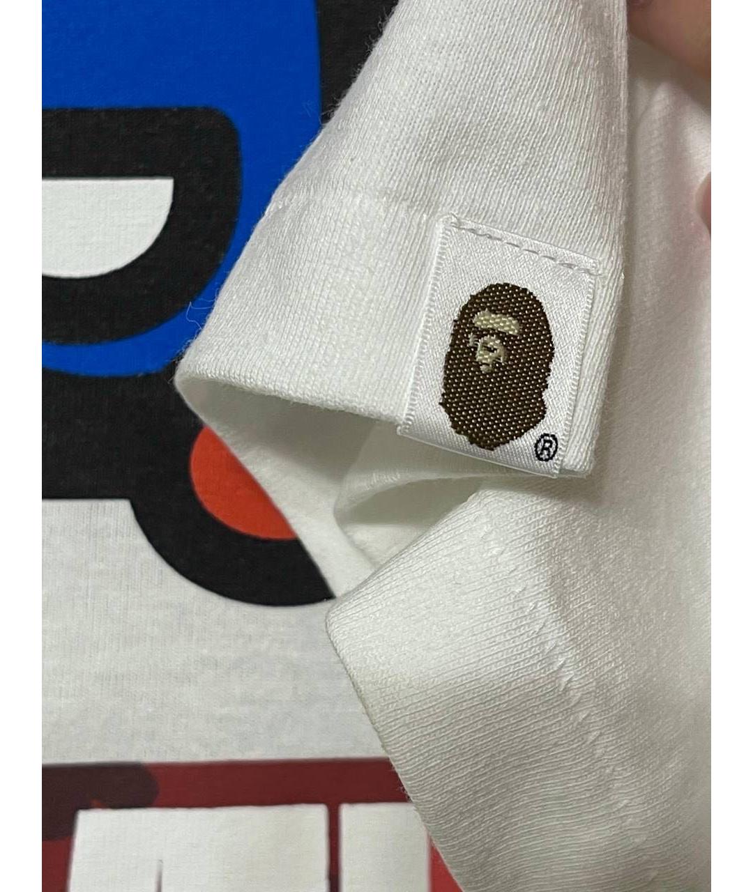 A BATHING APE Белая хлопковая футболка, фото 3