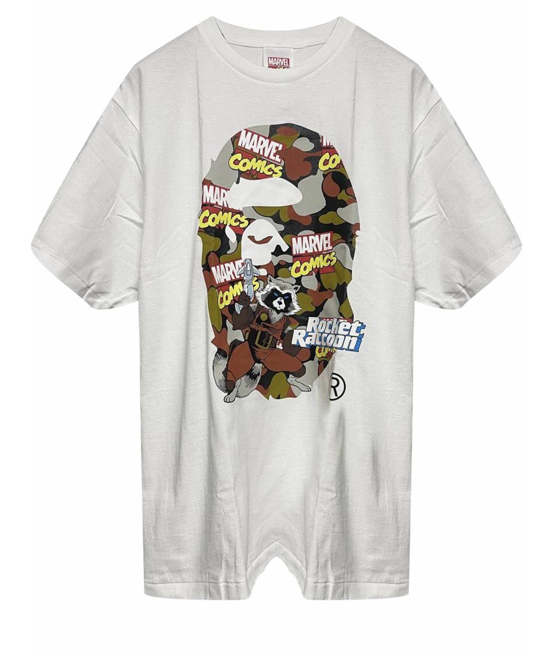 A BATHING APE Белая хлопковая футболка, фото 1