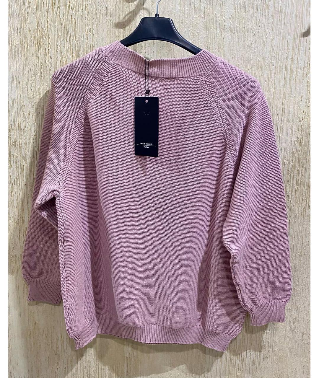 WEEKEND MAX MARA Розовый хлопковый джемпер / свитер, фото 2