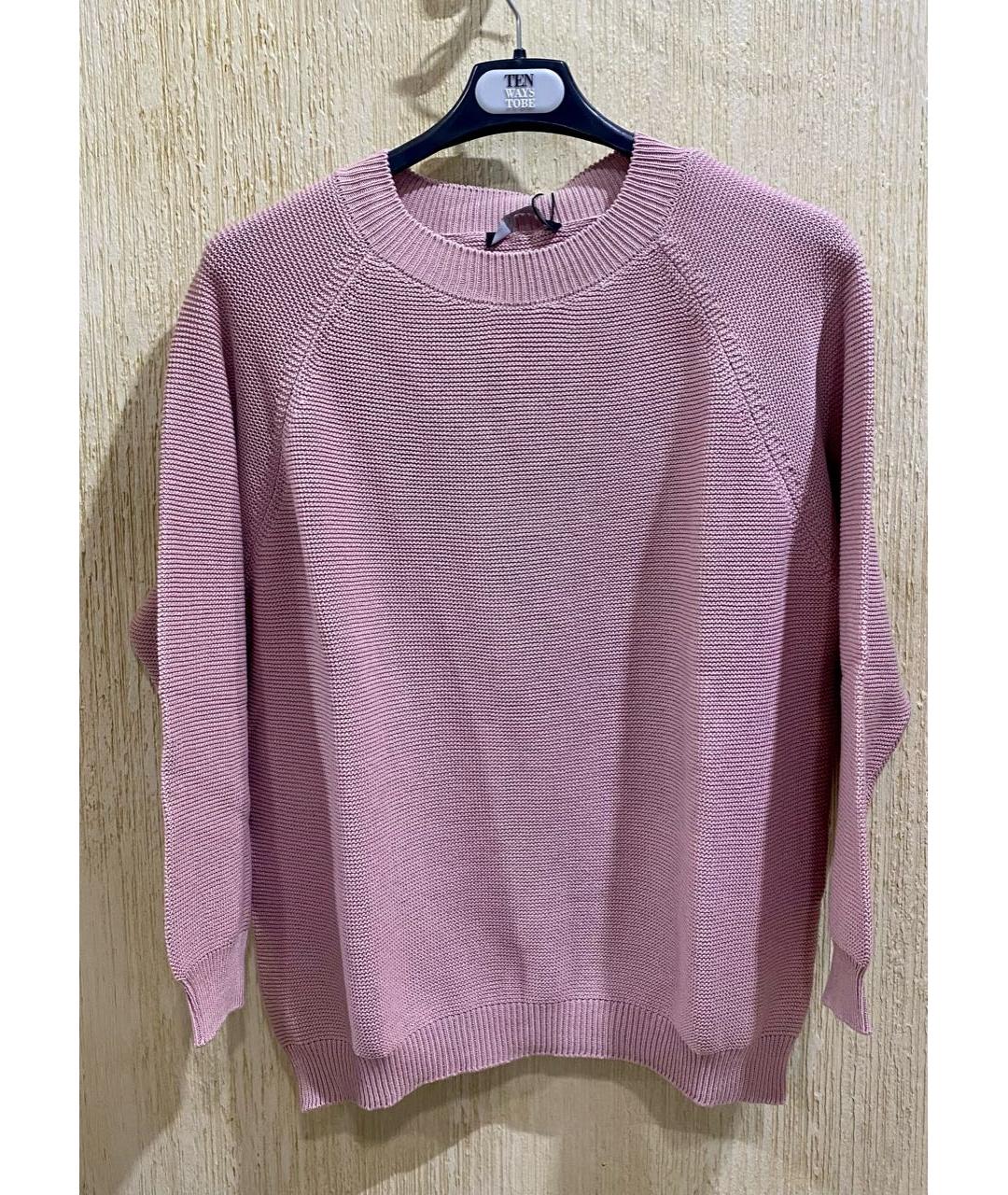 WEEKEND MAX MARA Розовый хлопковый джемпер / свитер, фото 5