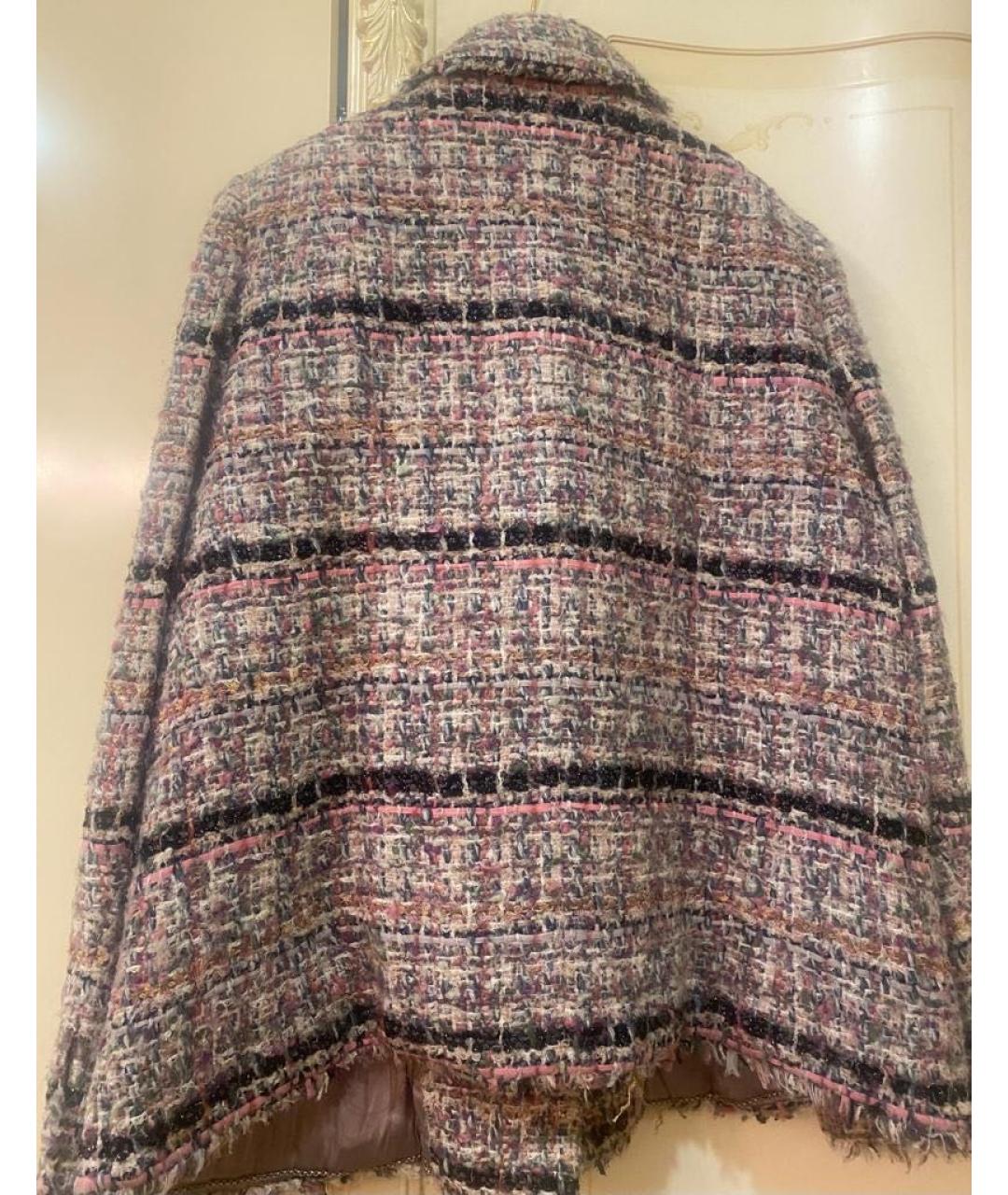 CHANEL Розовый твидовый жакет/пиджак, фото 2