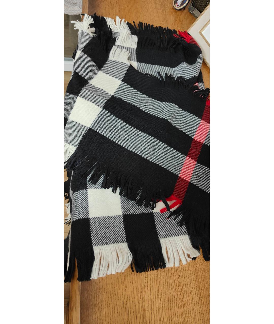 BURBERRY Черный шарф, фото 3