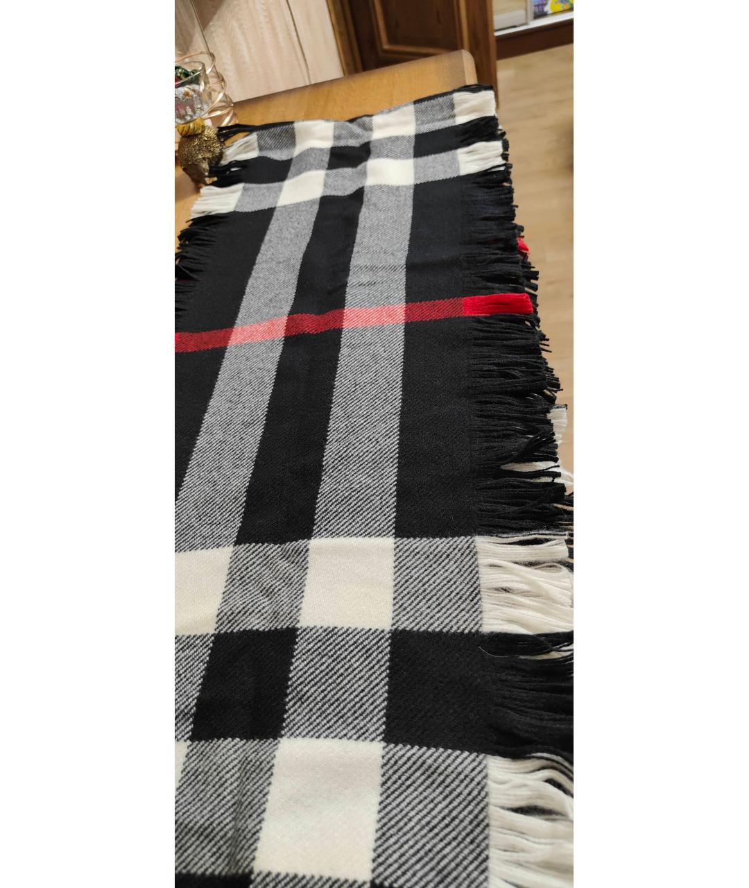 BURBERRY Черный шарф, фото 6