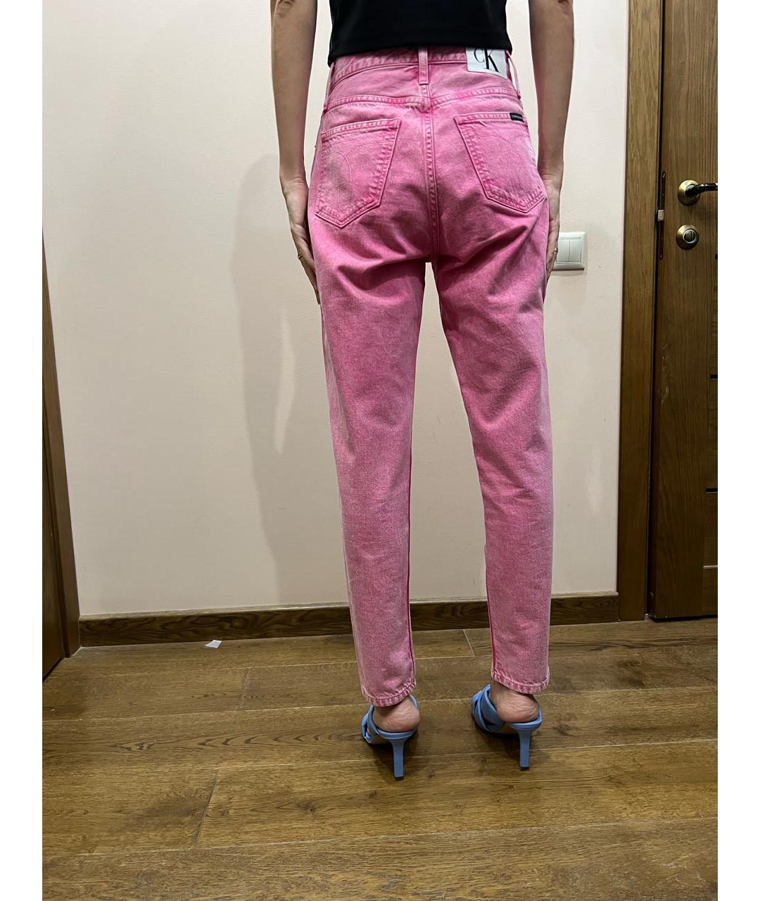 CALVIN KLEIN JEANS Розовые прямые джинсы, фото 2