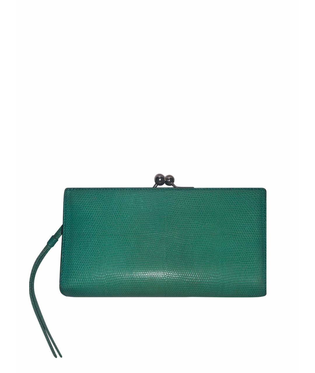 BURBERRY Зеленый кошелек из экзотической кожи, фото 1