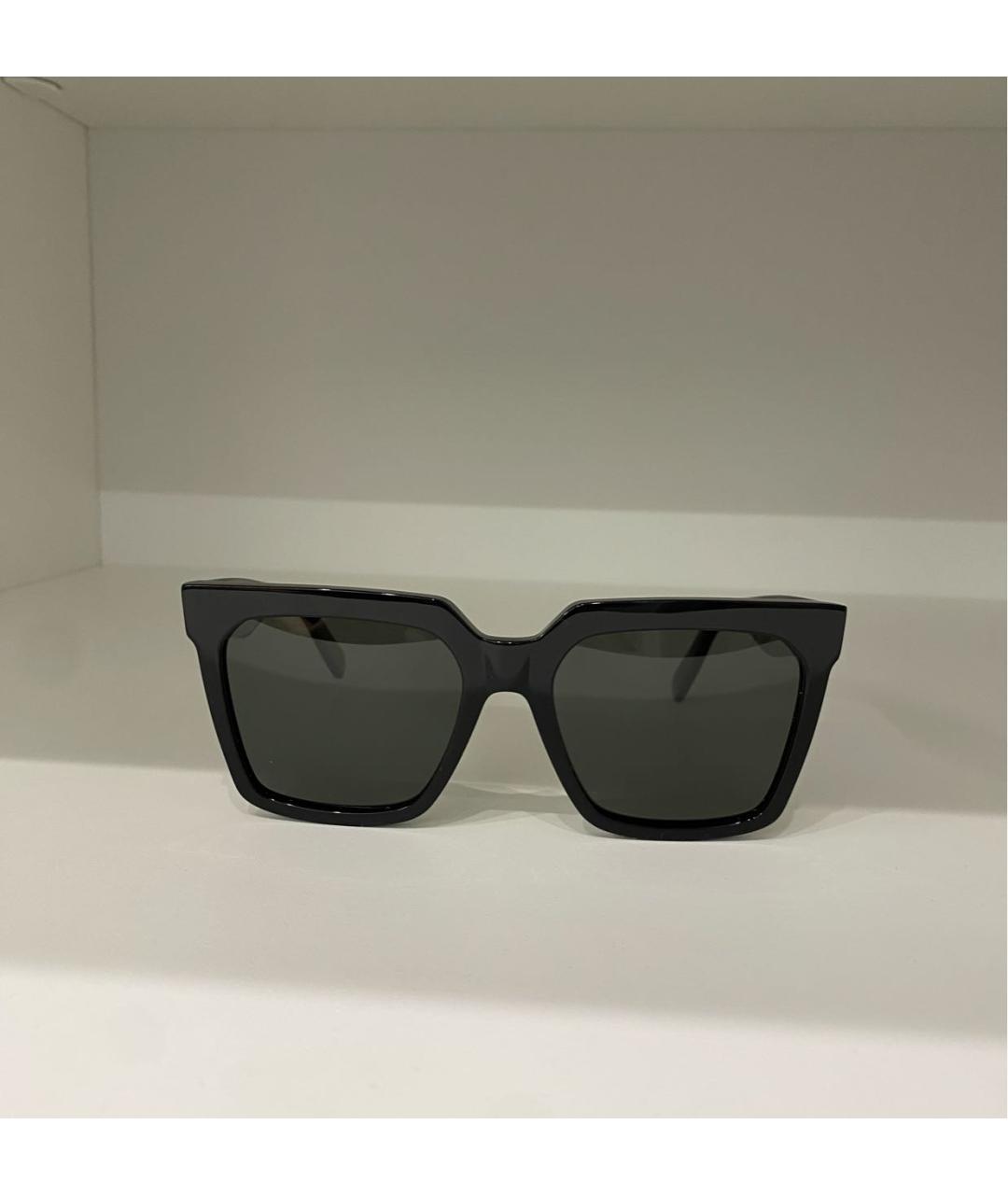 CELINE Черные пластиковые солнцезащитные очки, фото 9