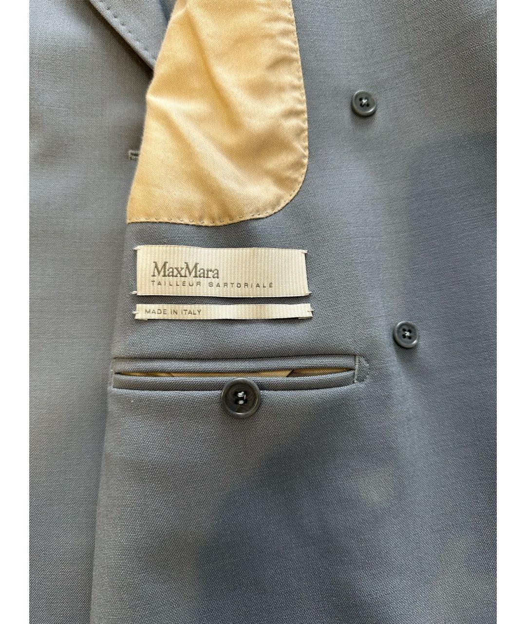 MAX MARA Голубой шерстяной костюм с брюками, фото 6