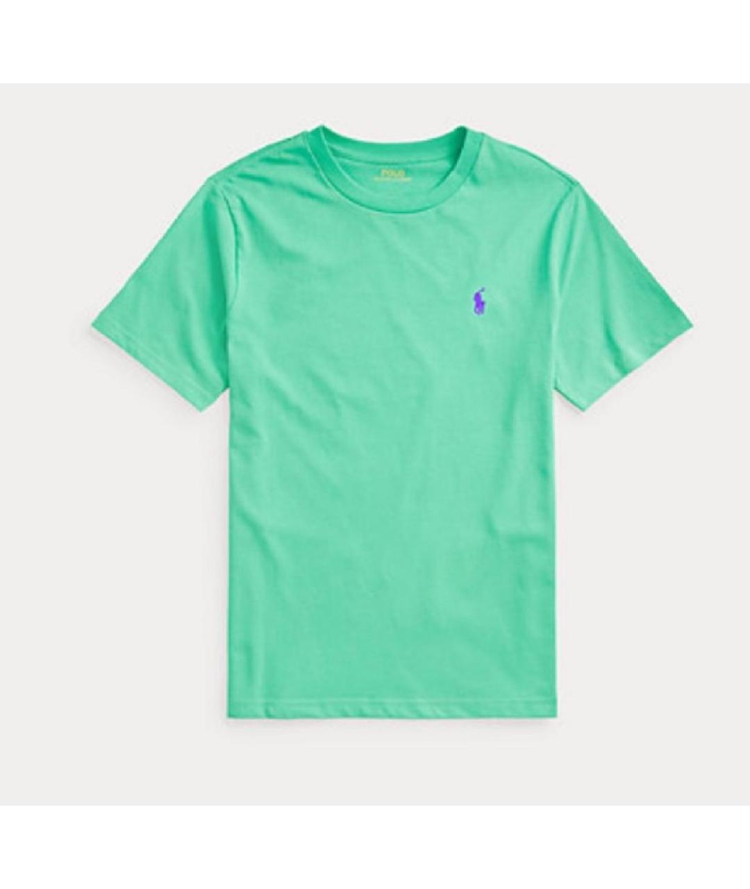 POLO RALPH LAUREN Салатовая хлопковая футболка, фото 6