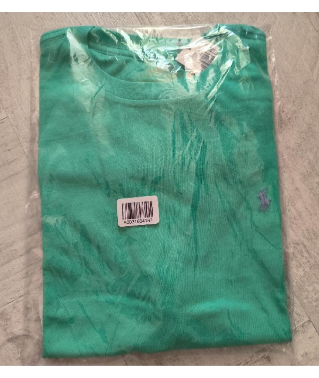POLO RALPH LAUREN Салатовая хлопковая футболка, фото 4
